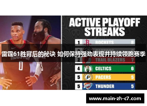 雷霆61胜背后的秘诀 如何保持强劲表现并持续领跑赛季